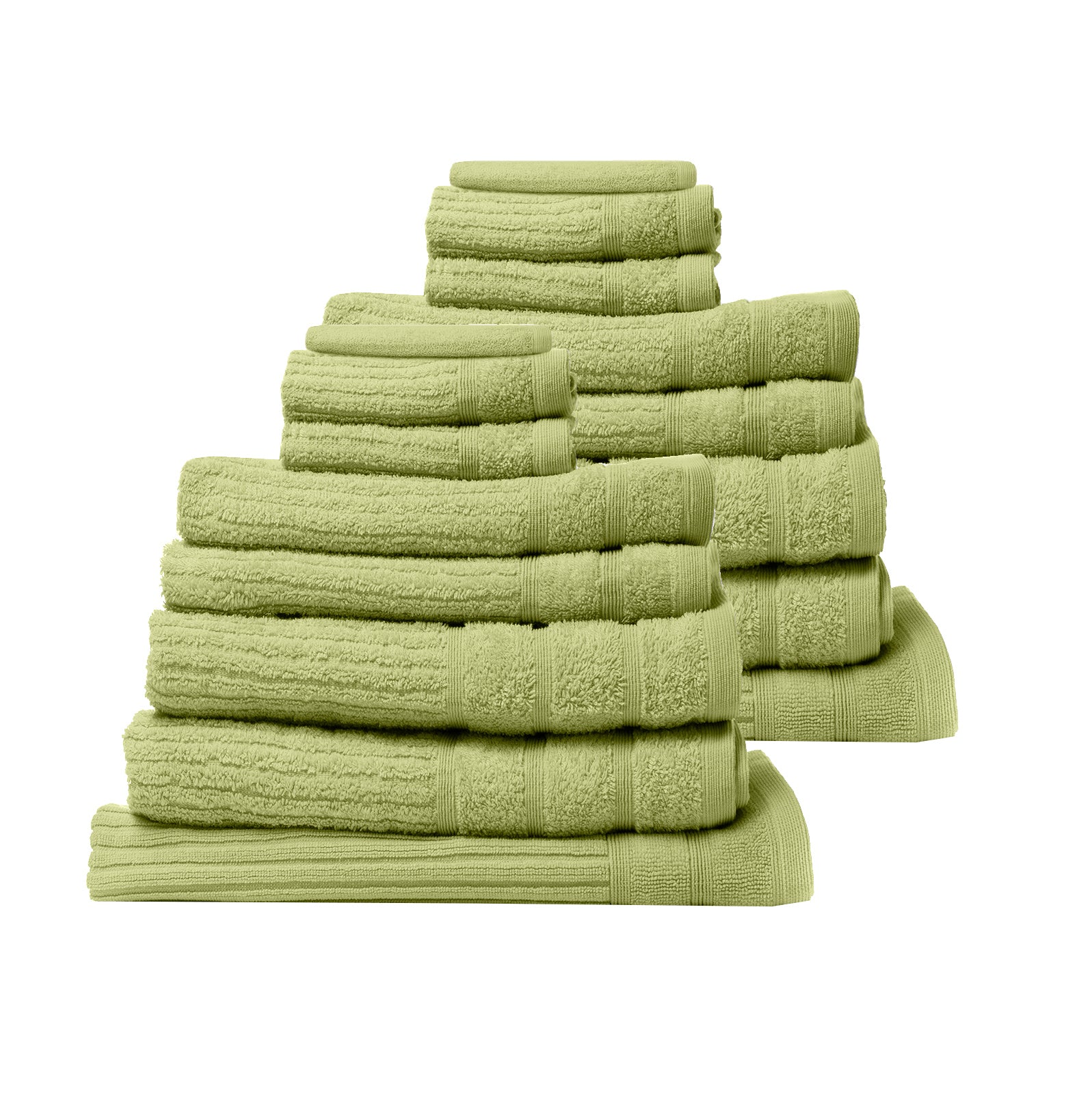 Royal Comfort 16 Piece Egyptian Cotton Eden Towel Set featuring luxurious 600GSM towels in various colors, including bath towels, hand towels, and bath mats.